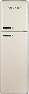 Hoover 326L Top Mount Retro Style Refrigerator, Total No Frost Design, Fresh Room, Humidity Control, Metal Texture Handle, Bottle Rack, 1 Year Warranty, Cream - HTR-M326-RC