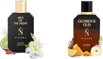 Nisara Men Of The Night & Glorious Oud Eau De Parfum 100ml X 2 | Perfume Combo For Men & Women | Musky-Woody-Amber Fragrance.