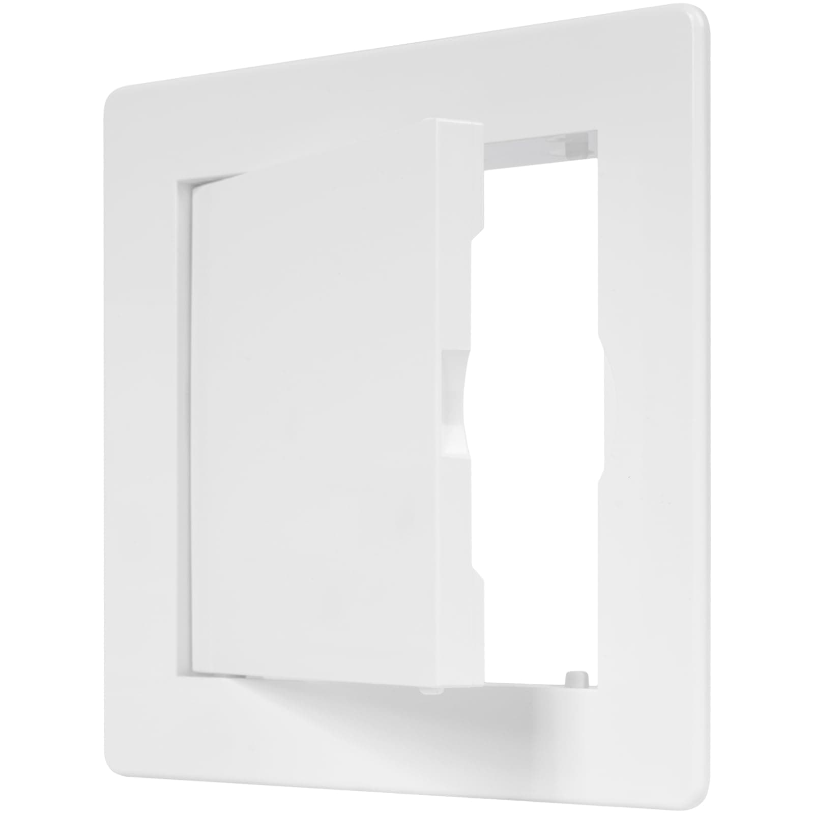 4" x 4" White Plastic Access Panel. Service Shaft Door Panel. Plumbing, Electricity, Heating, Alarm Wall Access Panel for Drywall. Bathroom Services Access Hole Cover. (4" x 4")
