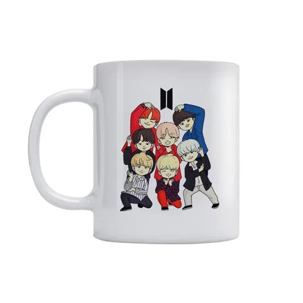 RKN Design BTS Squad Double Side Printed Ceramic Coffee/Tea Mug 11 Ounce