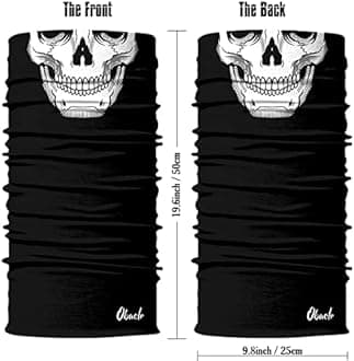 Obacle Skull Face Mask for Dust Wind Sun Protection Men Women Motorcycle Riding