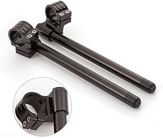 45mm 7/8" Motorcycle Aluminum CNC Riser Fork Tube Clip On Handlebar Replaceable Compatible with Universal Bike Cafe Racer