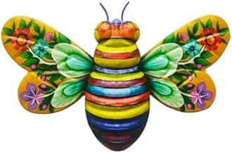 Metal Outdoor Wall Art Decor, Bee Wall Decoration, Iron Bee Garden Art, Metal Craftwork, Bumble Bee Decor Outdoor Hanging Bees for Wall and Garden Decoration, Indoor or Outdoor Decorative Art