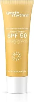 Earth Rhythm Phyto Shield Matte Mineral Sunscreen SPF 50, No White Cast, Lightweight, Oxybenzone-Free