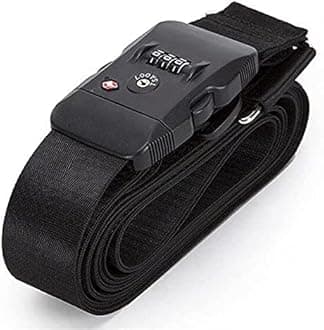 WYMAMJKTSA Luggage Straps with Combination Lock Adjustable Non-Slip Cross Strap for 20-34" suitcases Travel Suitcase Belt