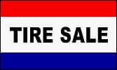 NEOPlex 3' x 5' Tire Sale Business Advertising Flag in heavy polyester material