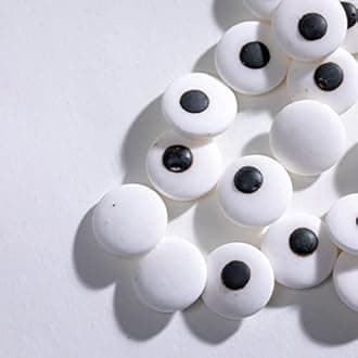 Halloween Candy Edible Eyeballs Eyes Sprinkle Cake Cupcake Toppers Dessert Cookie Decorations Eyeball Sprinkles,Cake Sprinkles,Cookie Sprinkles,Sugar Pearl 130g 4.6OZ (Eyeball Large White)
