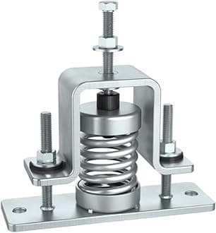 VibraSystems Spring Isolator/Restrainer for HVAC Equipment, Fan air Circulation Systems, compressors, Pumps, chillers, AC Units, Deflection 1 inch, Pack of 4 (Bolted Top)
