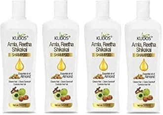 Ayurveda Amla Reetha Shikakai Shampoo – Ayurvedic Herbal Hair Cleanser for Women & Men | Hair Fall Control & Dandruff Care | Sulphate & Paraben Free | For All Hair Types with Aloe Vera 500mL (Pack of 4)