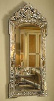 MAISSON Modern Venetian Mirror Wall Mirror Home Living Room Mirror Bedroom Mirror villa's Mirror Home Mirror Hotel Mirror Showroom Mirror Size of Mirror 24" L x 48" H Inches MVM 203