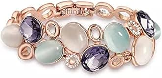 Shining Diva Fashion Latest Stylish Rose Gold Austrian Crystal Bracelet for Women and Girls (11942b), free
