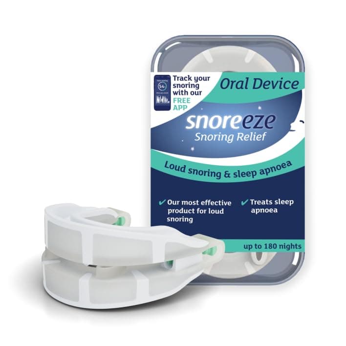 Snoreeze Anti Snoring Oral Device - Adjustable mouthguard, Snore Stopper Mouthpiece, Sleep aid to Reduce snoring & Sleep Apnoea for Men & Women