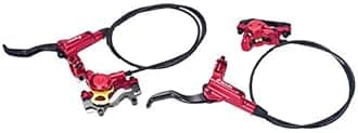 HB-875 Hydraulic Disc Brake Front & Rear 750mm & 1400mm Set for Mountain Bike MTB BMX (Red)