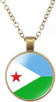 EnigmaGlowWorld Most Countries Flag Zinc Alloy Necklace Pendant Necklace for Men Women