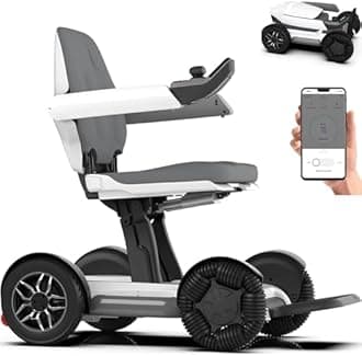 Electric Powered Wheelchair - Automatic Folding Remote Controlled Smart Device, Compact Heavy Duty Dual Motor Mobility Scooter, Portable Motorized Folding Design for Enhanced Mobility.