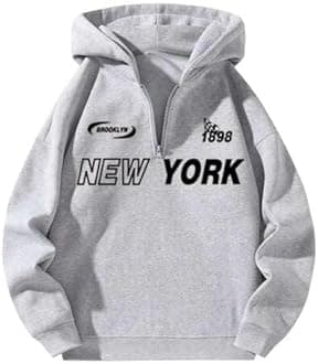 Trillion Half Zipper Printed Hoodies for Men | Men's Sweatshirt