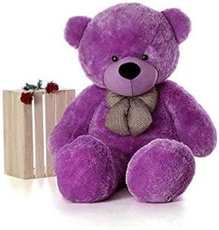 AVSHUB Soft Toys Teddy Bear for Girls & Kids Lovable & Huggable Stuffed Spongy Plush Toy for Special Occasion for Birthday, Anniversary, Valentine's Day (4 Feet) (Purple)