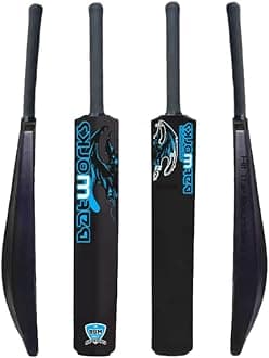 BSM Batworks Blue Heavy Duty Tennis Ball Black Cricket Bat | Size 5(30"x4"x2") PVC/Plastic Cricket Bat Ideal for All Age Group (450 g)