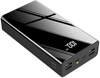 XIAOPENGCASE 50000mAh Power Bank High-capacity Portable Outdoor Travel Powerbank Poverbank Mobile Phone Fast Charger for Xiaomi Mi IPhone Tablet Case (Color : A9 Black)