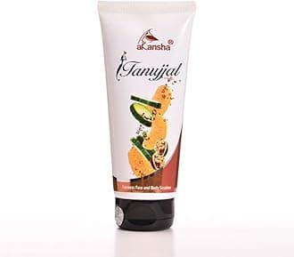 AKANSHA Tanujjal Ayurvedic Skin Nourishing Exfoliating Black Head Removal Dead Skin cell Removal Moisturising Face and Body Scrubber With Walnut (200)