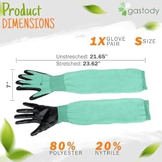 Gastody Long Sleeve Gardening Gloves Women and Men - Long Cuff Garden Gloves, Multipurpose Heavy Duty Outdoor and Indoor