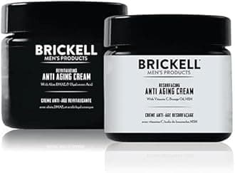 Brickell Men's Day and Night Anti Aging Cream Routine, Natural and Organic, Scented