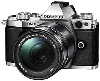 OLYMPUS OM-D E-M5 Mark II Weather Sealed Kit with 14-150mm Lens, 3" LCD, Silver, US Only