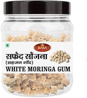 BNSN White Moringa Gum -100Gm | Safed Moringa Gond | Treats Digestion, gastric problem, liver , skin and hair problems | Safed Sahajan Gond | Gond Sonjana | Safed Sehajan Gond 100% Pure &