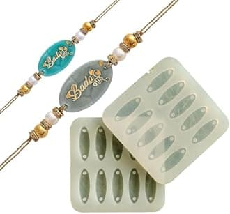 MoldBerry Rakhi Mould for Silicone Resin Mold Art Ovel Design Plain Small Round Shape Mold for DIY Resin Casting Jewelry Necklace & Keychain Pendant Making Handmade Molds