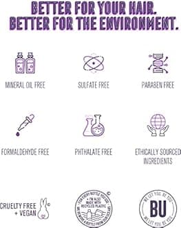 Purple Shampoo & Conditioner for Blonde Hair Set. Removes Brassy Yellow Tones. for Blonde, Platinum, Ash, Silver & Grays. Moisturizes Dry & Damaged Hair. Paraben & Sulfate Free, Cruelty Free & Vegan