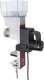 Kitchen Crop Grain Mill Wheat Flour Grinder, Stainless Steel Metal Burrs (Deluxe Grain Mill + The Motor)