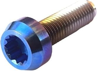 Compatible With 6Pcs Titanium BBS Split Rim Bolts M7*24 Mm 12 Point Hea D Screw Ti6Al4V Two-Piece Three Pieces Wheel Hub Ti Fastener(Burnt Blue,M7x32)