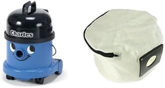 Numatic CVC370-2BL/BK Charles Wet and Dry Bagged Vacuum Cleaner, Blue & High Quality Non-Original Numatic-Compatible Henry/ James/ Basil/ David/ Edward/ Nuvac Series Cloth Bag