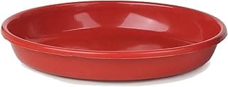 GTB Plants Bottom Plate, Drip Tray for Plants, Gamla, Terracotta Color| (8-inch, Red) Set of 1