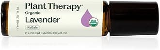 Plant Therapy Organic Lavender Essential Oil 10 mL (1/3 oz), 100% Pure, Pre-Diluted Roll-On, Soothing Aromatherapy for Deep Sleep and Relaxation