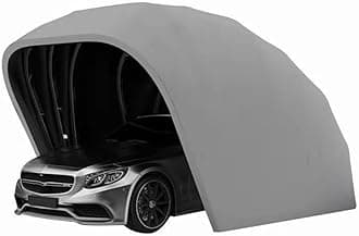 Gray,Stainless Steel Carport, Car Shelter, Car Canopy, Car Garage, Car shed, Car House, Car Park, Foldable, Retractable, L5.5m*W 2.5m*H 2.3m