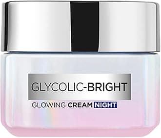 Glycolic Bright Glowing Night Cream, Overnight Brightening Cream, Glycolic Acid in Gel-Like Cream Texture, that Visbily Minimizes Spots & Reveals Glowing skin, 50ml