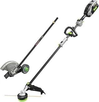 EGO MHC1603 Multi-Head Combo Kit 16-Inch 56-Volt Carbon Fiber String Trimmer with POWERLOAD™ & 8-Inch Carbon Fiber Edger Attachment & 56-Volt Power Head, 4.0Ah Battery and 320W Charger Included