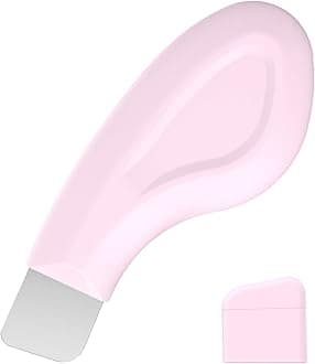 Blackhead Remover Tool, Silicone Face Scraper for Deep Cleansing, Skin Scrubber Face Spatula, Nose Blackhead Remover, Skin Care Tool for Men and Women (Pink)
