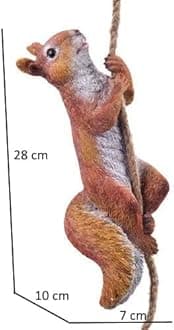 Poly-Resin Hanging Decor for Garden, Home, Gift (Climbing Squirrel)