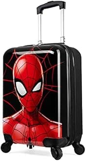 Marvel Spiderman Carry On Suitcase for Kids - Cabin Bag With Wheels and Handle - Luggage Bag for Boys - Small Travel Bag