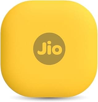 JioTag Go |India's First Android Tag | Google Find My Device Item Finder| Worldwide Tracking for Keys, Wallets, Luggage, Gadgets and More|1+1 Year Battery|No SIM Needed|BT 5.3|for Android Only