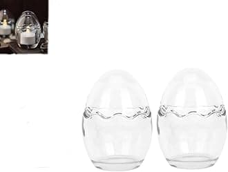 Whimsical Egg-Shape Glass Storage Jars with Lid, 6*6*9cm, 1 Count, 2 Count, 3 Count, Egg-Shape Glass Dessert Cup, Yogurt Containers, Candle Holder, Candy Dishes
