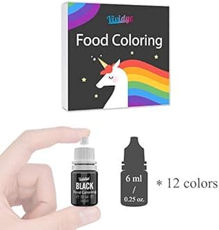 Food Coloring Set - 12 Vivid Colors Food Coloring Set for Baking, Cake Decorating, Cookie, Fondant and Macaron - Liquid Tasteless Food Color Dye for Handmade Crafts Making - .25 fl. oz. Bottles