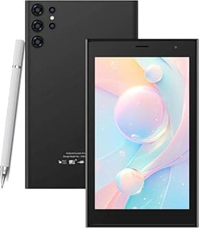 CM524 7-inch Tablet, 5g Tablet Single SIM WiFi, Kids Tab Zoom Tiktok and Chat GPT Supported Dual Camera, Android 15 Slim Tablet (Black)