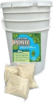 Pond Cleaner & Clarifier - Outdoor Pond Treatment to Remove Muck & Sludge with Natural Pond Bacteria for Clear Water in Outdoor Ponds, Safe for Live Koi Fish & Water Plants, 30lbs, Treats 2.8M Gallons