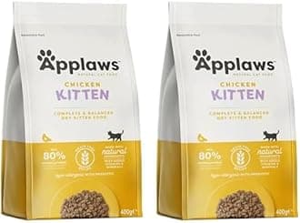 Applaws Complete Natural and Grain Free Dry Kitten Food, Chicken, 400g (Pack of 2)