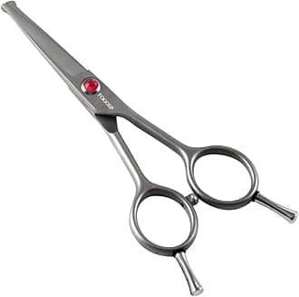 4.5" Straight Dog Scissors for Grooming Face and Paws with Safety Round Tip for Small Dogs Cats Face Paw Ears Trimmer Cat Grooming Scissors(4.5" Straight, Gray)
