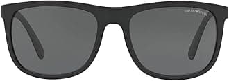 Emporio Armani EA4079 Sunglasses, Matte Black/Grey, 57 mm