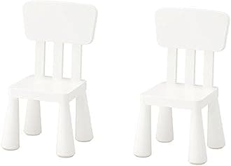 Ikea Mammut Kids Indoor/Outdoor Children's Chair, White Color - 2 Pack